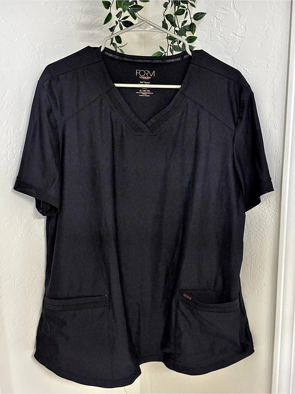 FORM by Cherokee 360° Stretch Moisture Wicking Easy Care scrub top V-Neck Scrub